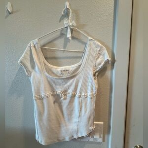 Free People White bow top